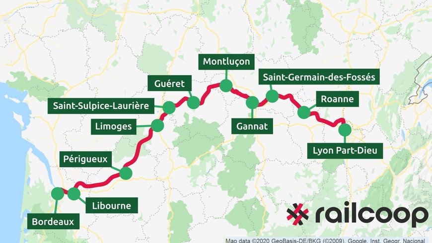 La coopérative Railcoop annonce le lancement d&rsquo;un premier service voyageurs entre Bordeaux et Lyon à l&rsquo;été 2024