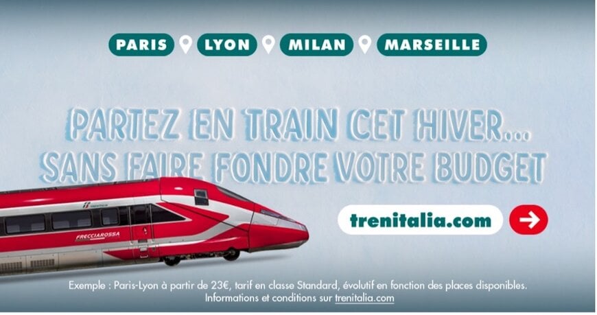Trenitalia ouvre les ventes d’hiver et intensifie son offre avec 14 allers-retours quotidiens sur la ligne Paris–Lyon