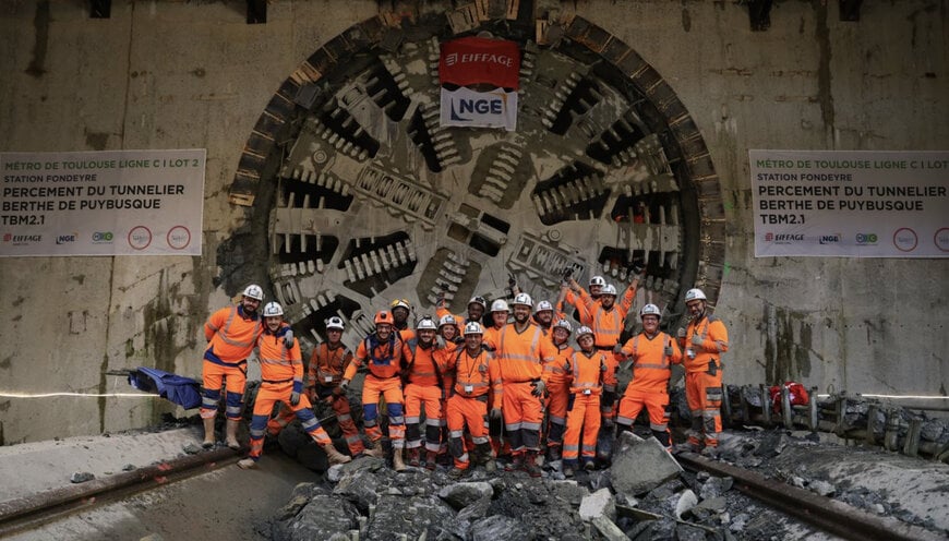 Métro de Toulouse : le tunnelier d’Eiffage Berthe de Puybusque réalise son premier percement