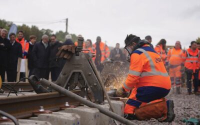 La ligne Nancy-Contrexéville poursuit sa renaissance avec la pose de nouveaux rails
